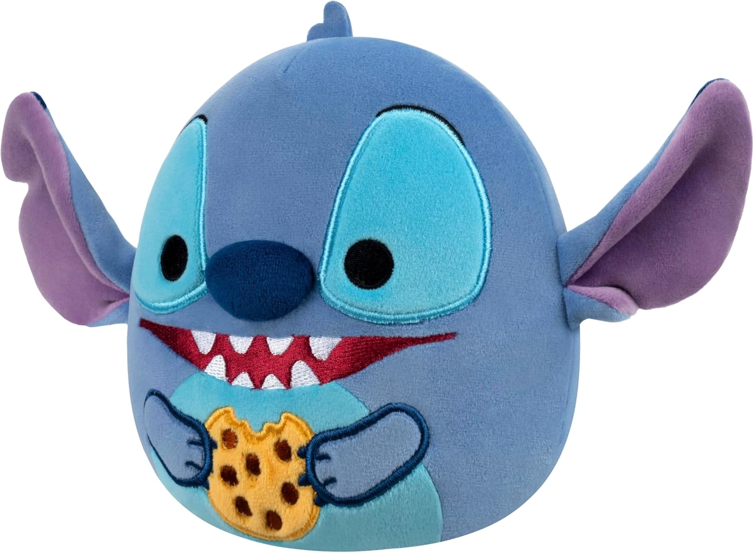 Jazwares | Squishmallows Disney Stitch Eating Chocolate Chip Cookie | 25cm Medium Plush