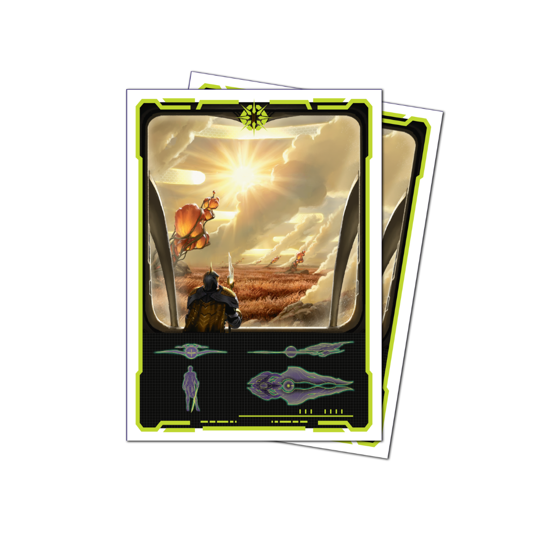 Ultra Pro - Edge of Eternities - Adagia, Windswept Bastion - 105ct Apex Deck Protector Sleeves for Magic: The Gathering