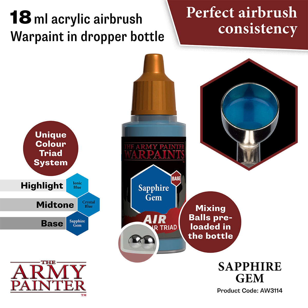 The Army Painter - Sapphire Gem - Warpaints Air