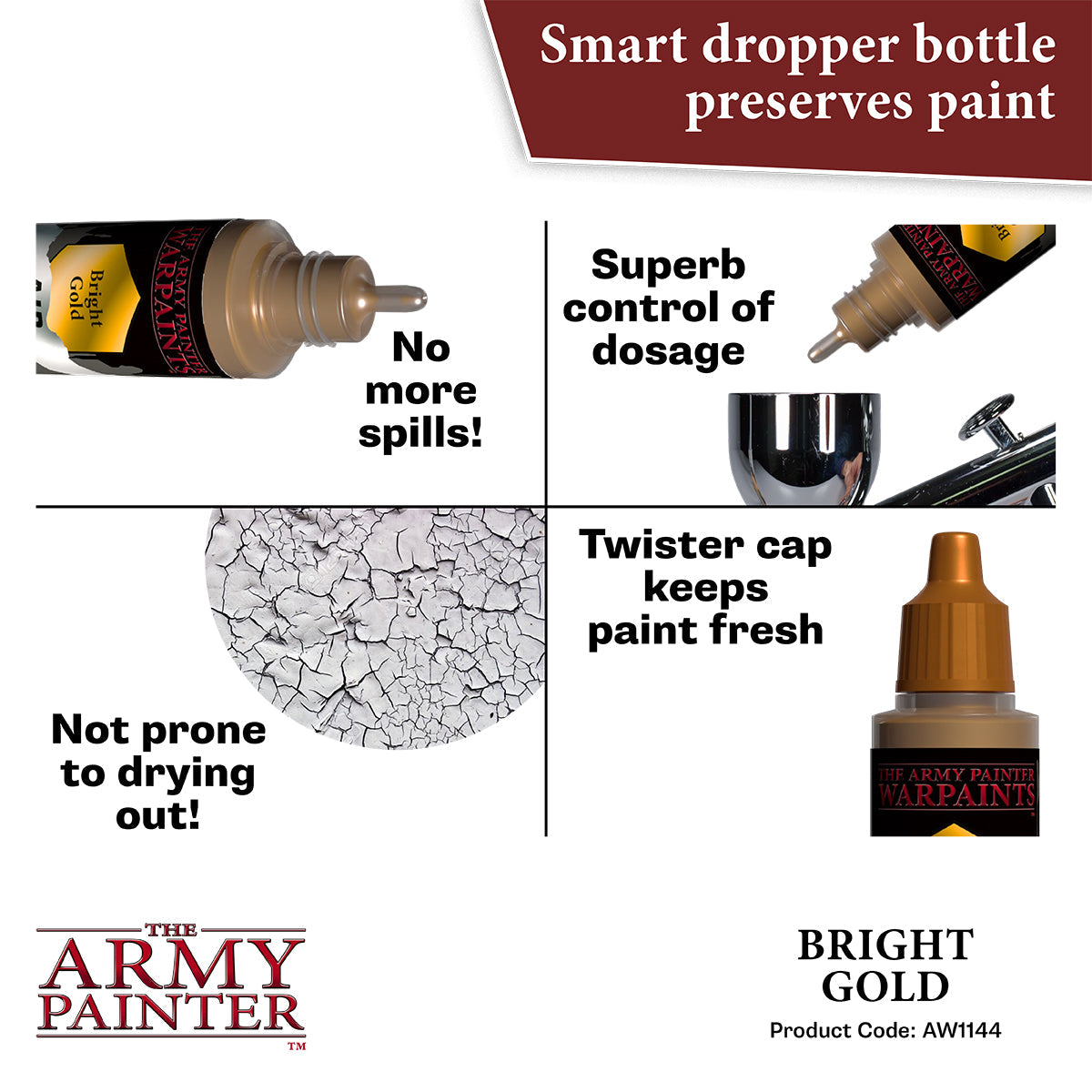 The Army Painter - Bright Gold - Warpaints Air Metallics