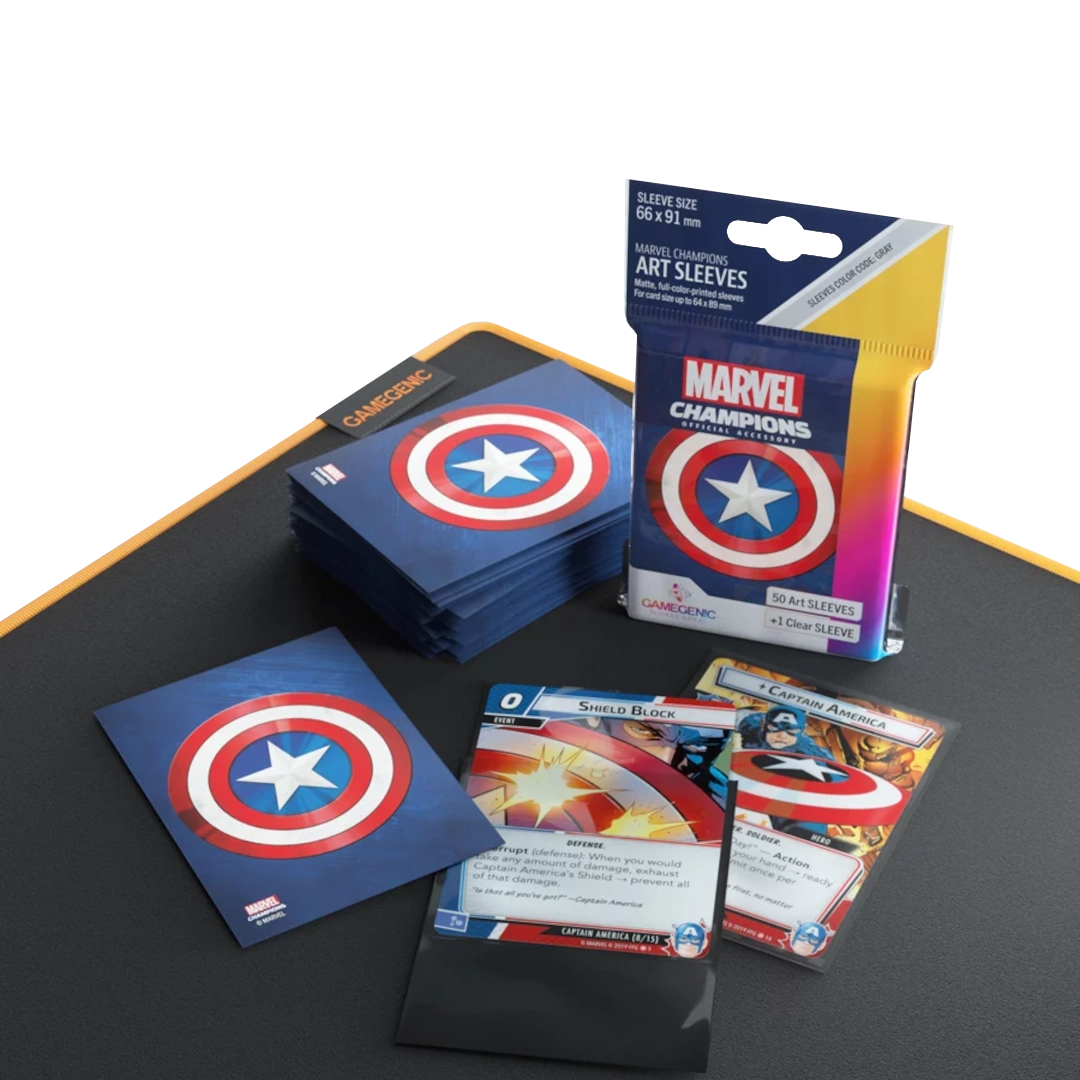 Gamegenic | Marvel Champions Sleeves | Captain America (50+1)
