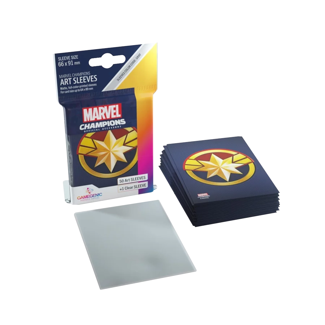 Gamegenic | Marvel Champions Sleeves | Captain Marvel (50+1)