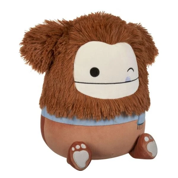 Jazwares | Squishmallows Benny Winking Brown Bigfoot with Scarf | 30cm Medium Plush