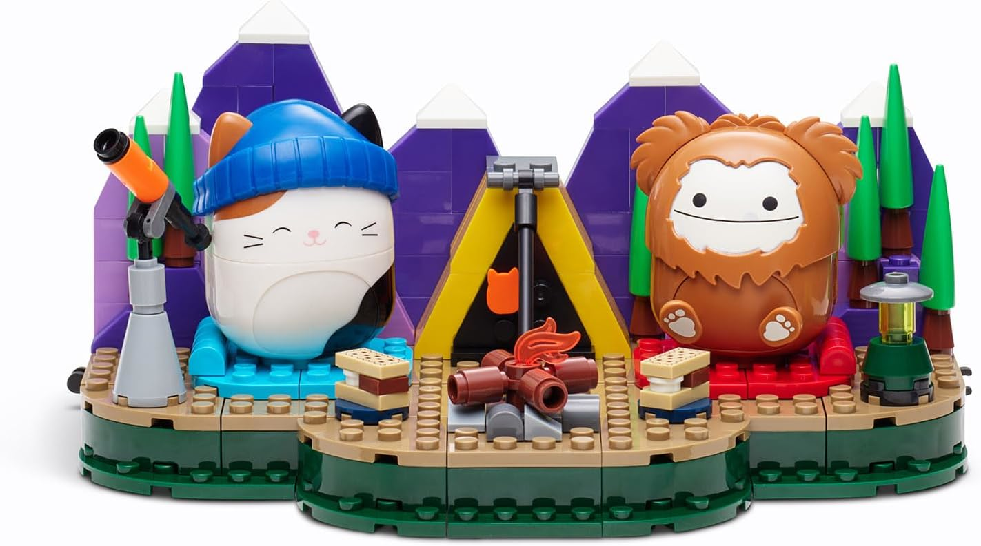 Squishmallows | BLDR Building Set | Campout With Cam and Benny (INTL)