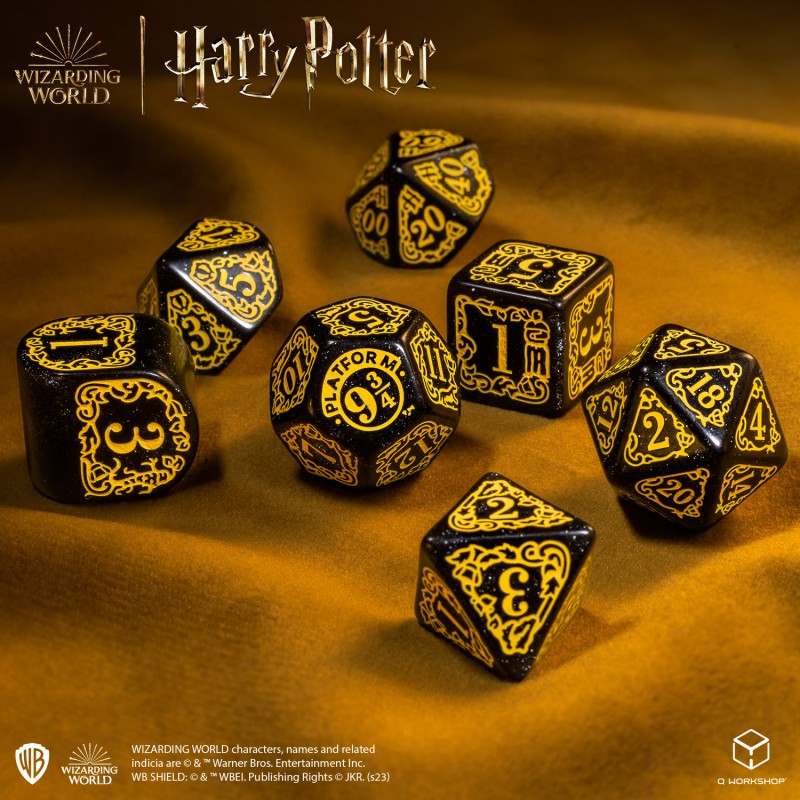 Q Workshop | Hufflepuff | Harry Potter Modern Dice Set