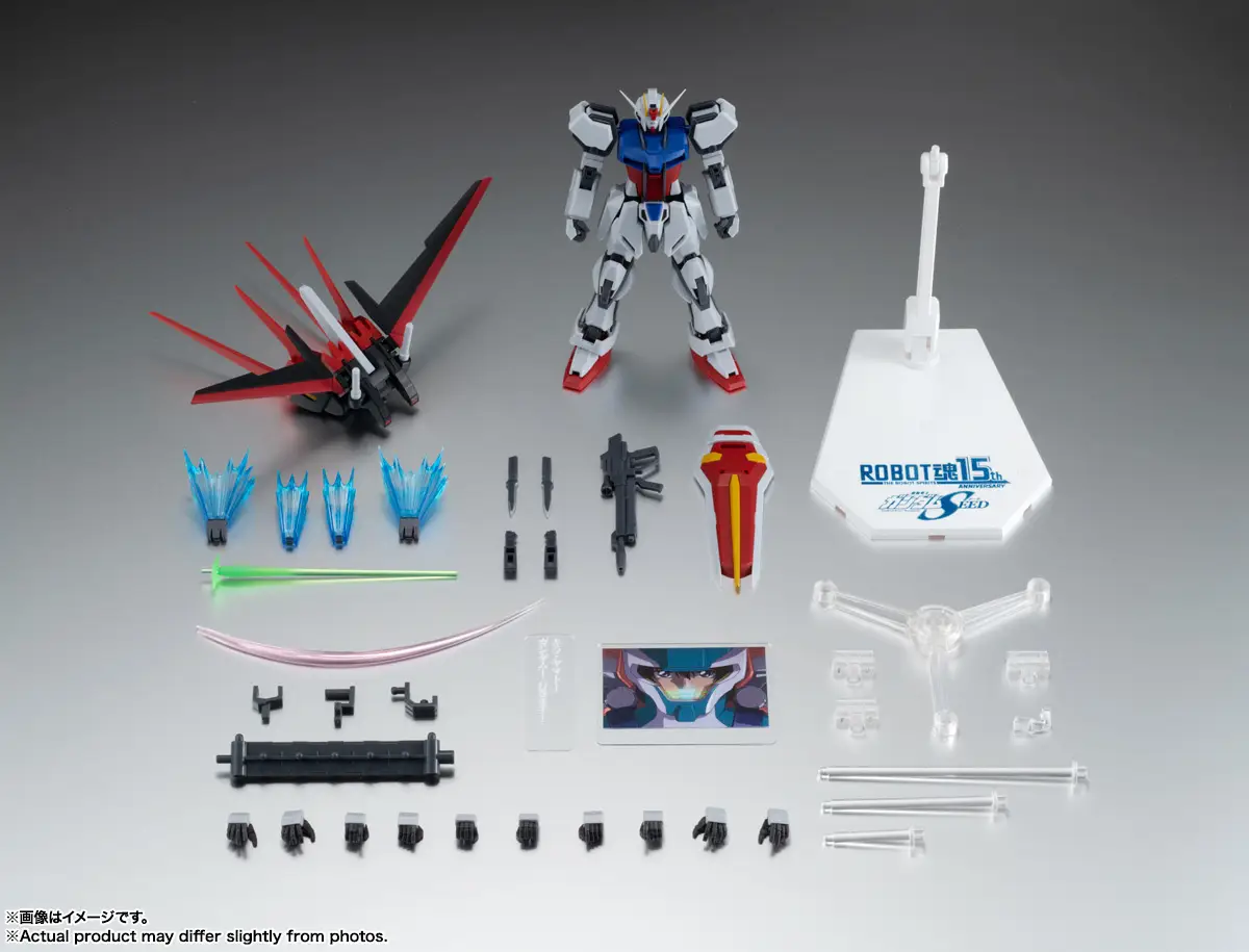 Tamashii Nations | GAT X105 AQM EX01 Aile Strike Gundam (Version A.N.I.M.E.) The Robot Spirits 15th Anniversary (13cm) | Gundam