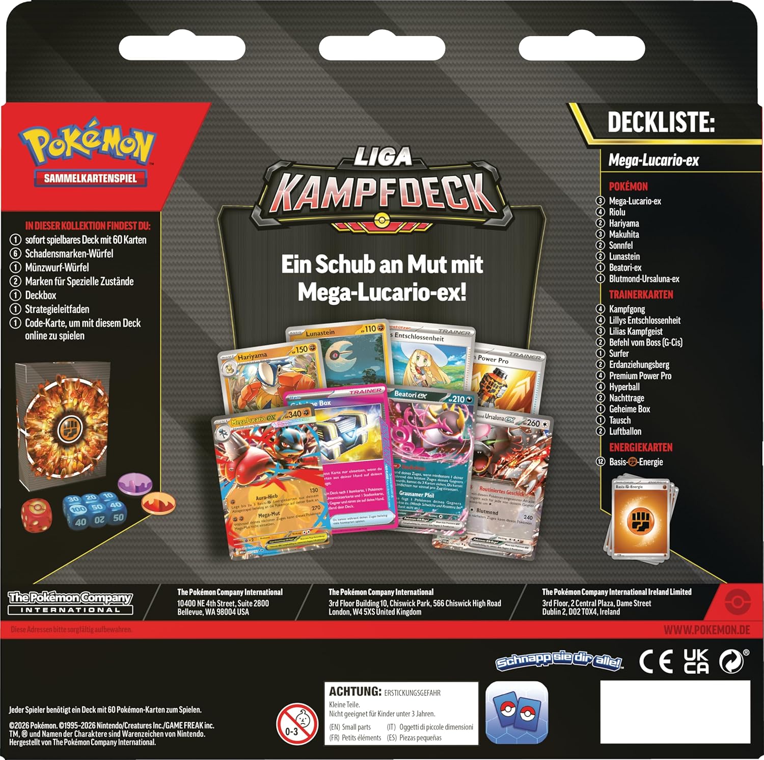 Pokémon TCG | Mega-Lucario ex | Liga-Kampfdeck (DE)