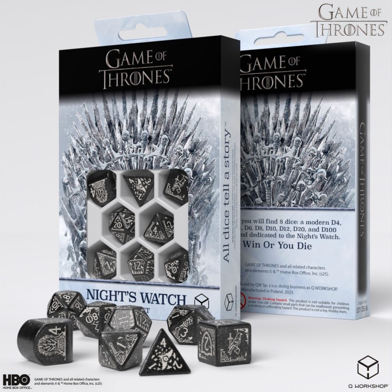 Q Workshop | Night's Watch | Game Of Thrones Dice Set