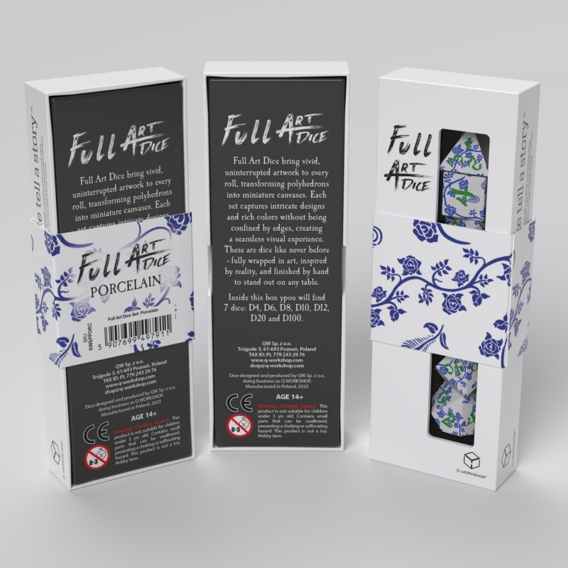 Q Workshop | Porcelain | Full Art Dice Set™