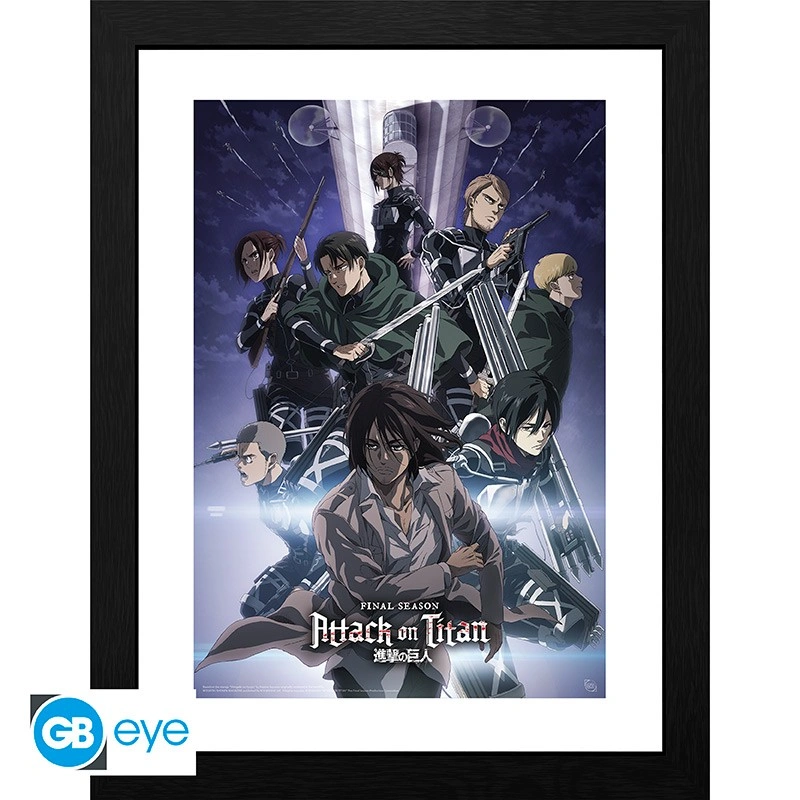 Abysse: Attack on Titan - Framed Print (30 x 40cm) - S4 key Art 2