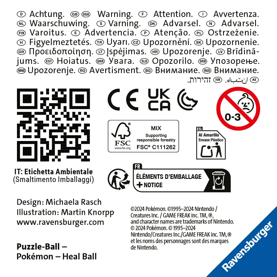 Ravensburger | Pokémon Heilball-Ball | 3D Puzzle