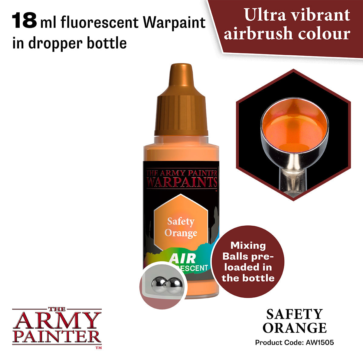The Army Painter - Safety Orange - Warpaints Air Fluorescent