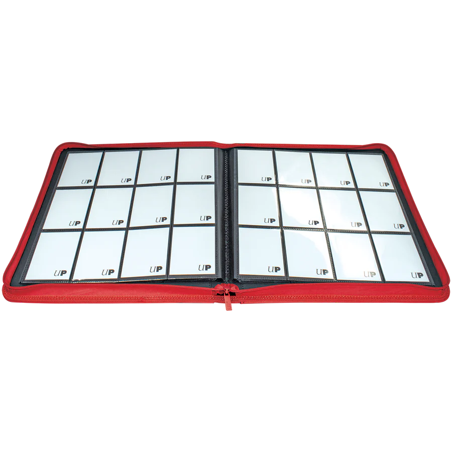 Ultra Pro - Vivid 12-Pocket Zippered Pro-Binder Stil: Rot