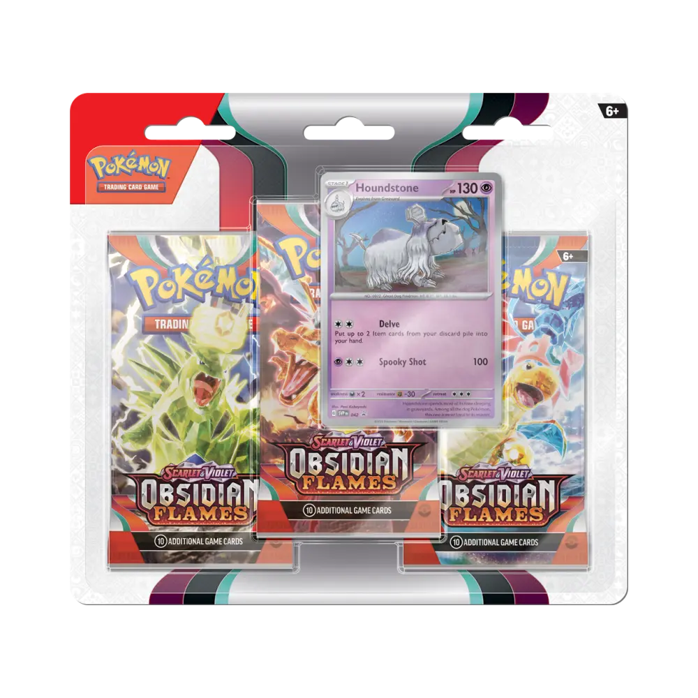 Pokémon TCG: Obsidian Flames (SV3) - 3er Blister (EN) Pokémon TCG: Obsidian Flames (SV3) - 3er Blister (EN)