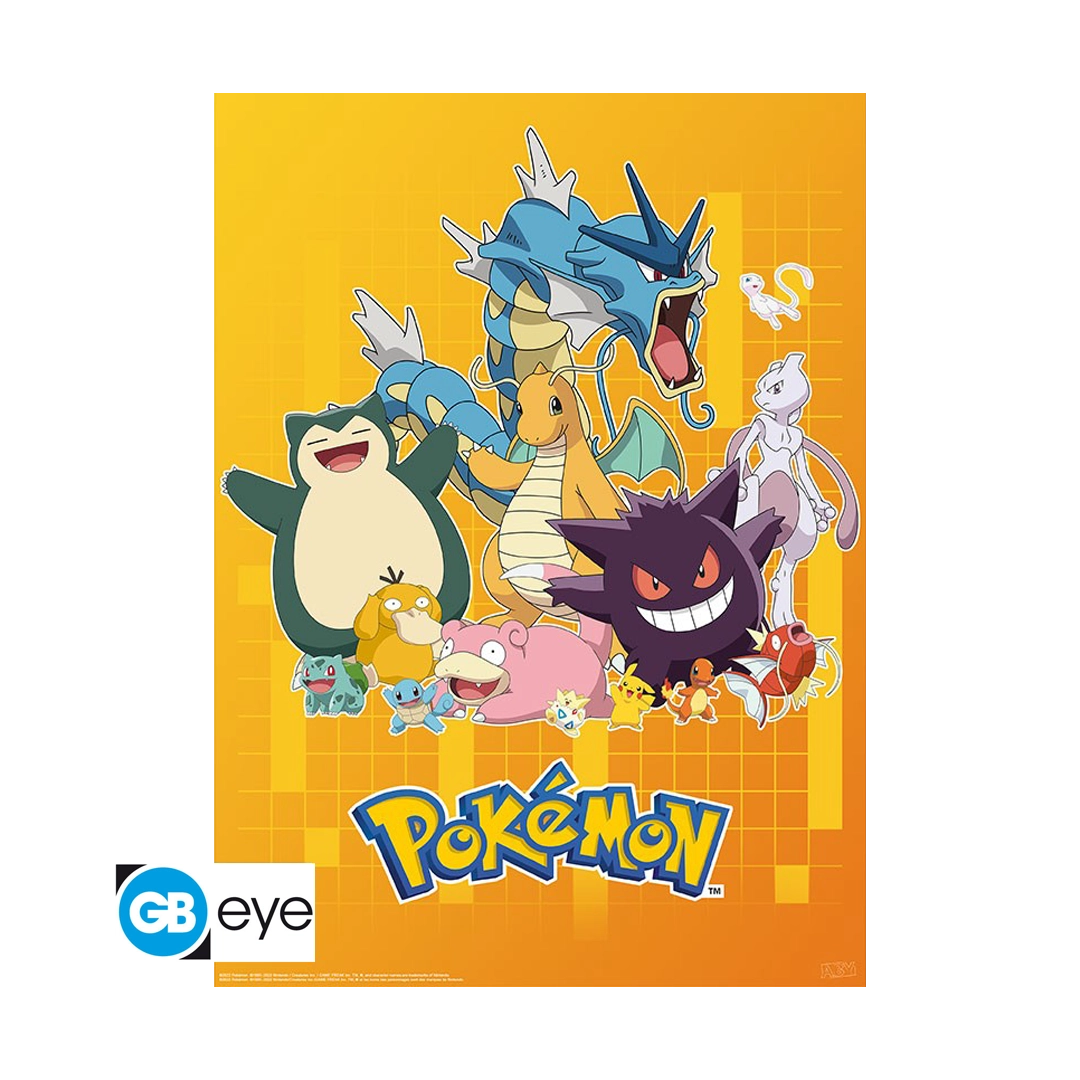 POKÉMON Poster-Set (2er) – Chibi Style: Bunte Charaktere (52 x 38 cm)