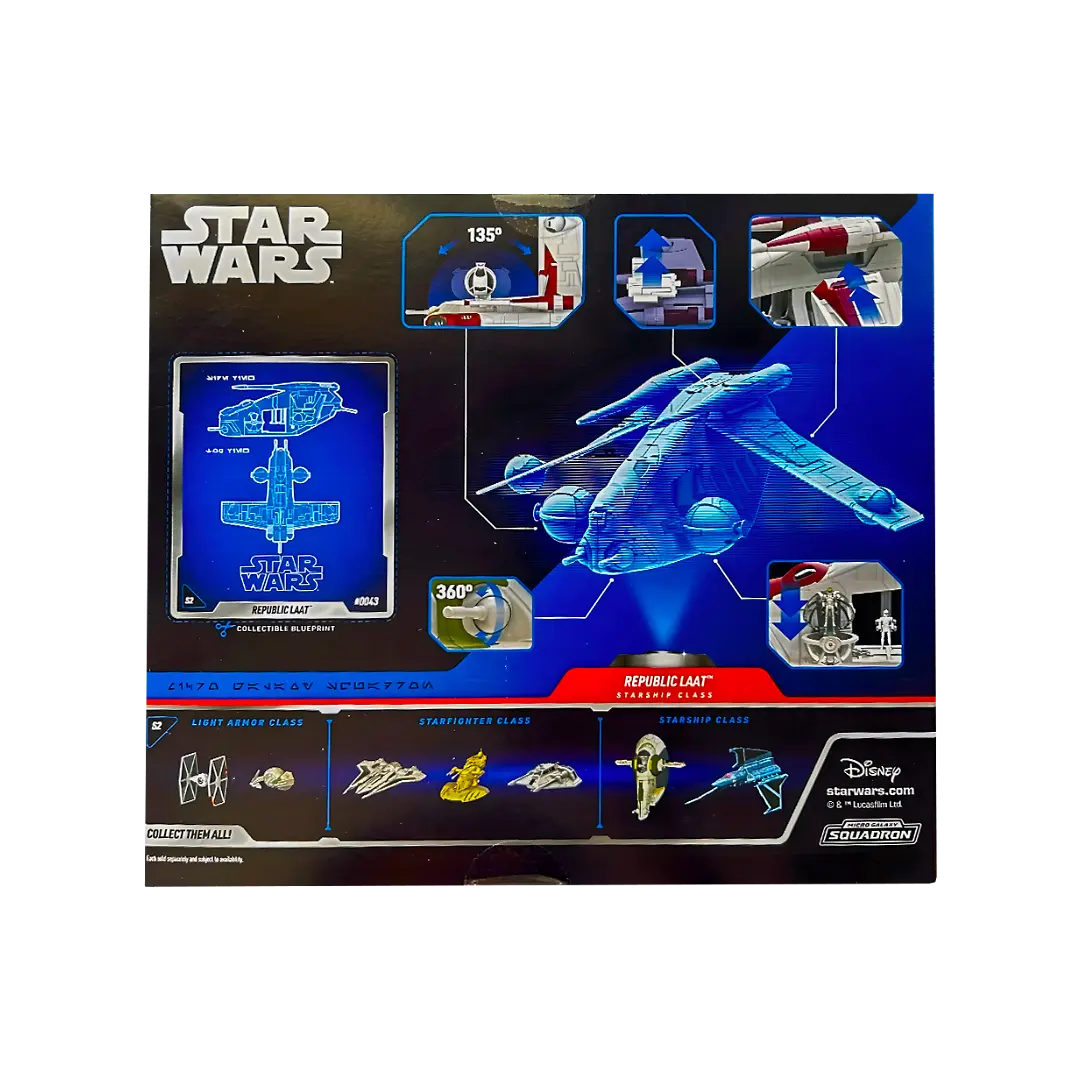 Jazwares: Star Wars - Low Altitude Assault Transport (LAAT) - Raumschiff 18cm (inklusive 2 Spielfiguren)