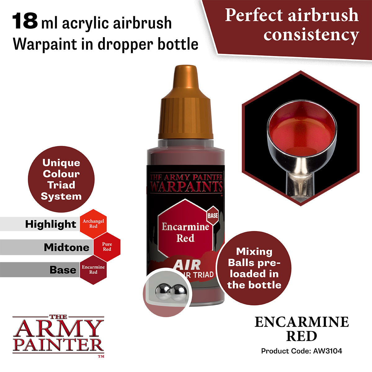 The Army Painter - Encarmine Red - Warpaints Air