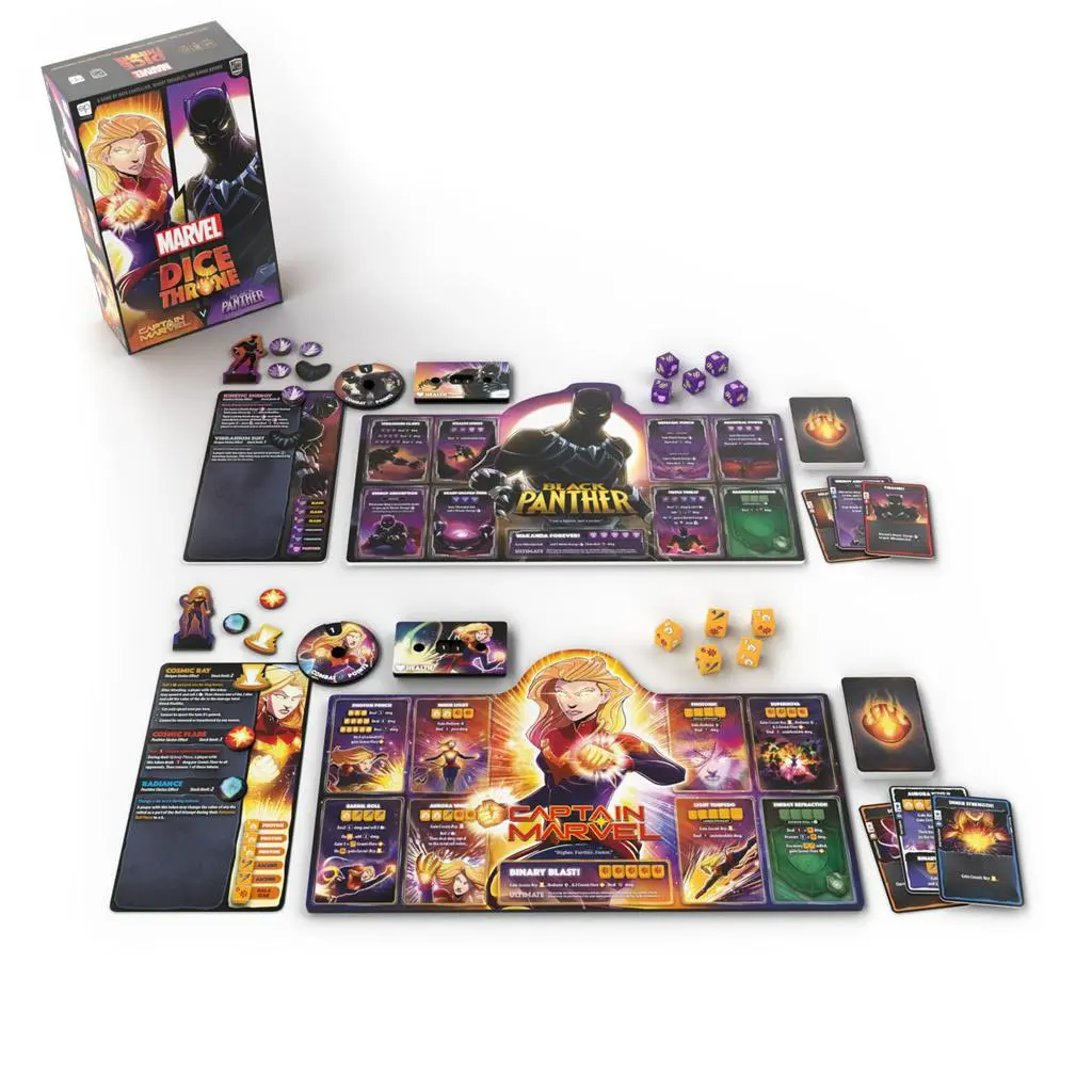 Usaopoly: Dice Throne Marvel Captain Marvel & Black Panther - Dice Games