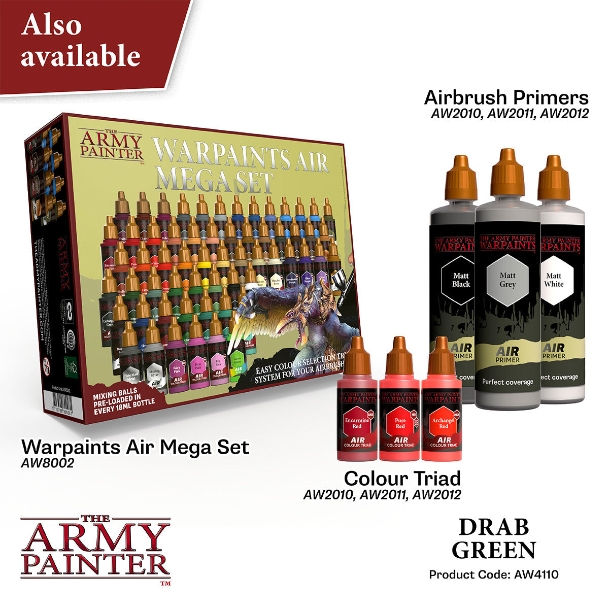 The Army Painter - Drab Green - Warpaints Air