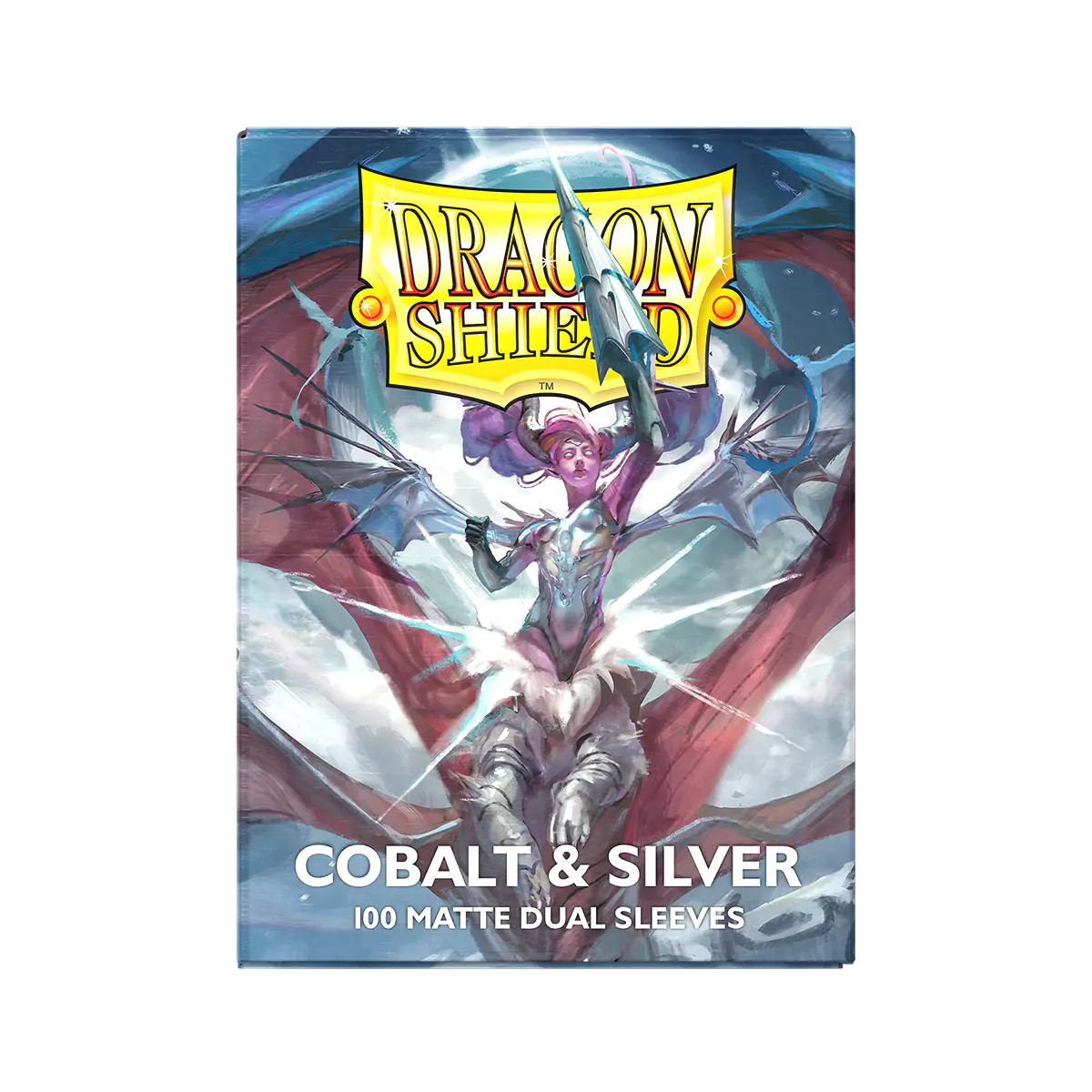 Dragon Shield: Cobalt/Silver - Dual Matte - Standard Size (100 Sleeves)