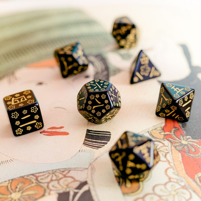 Q Workshop | Deep Night Firefly | Japanese Dice Set