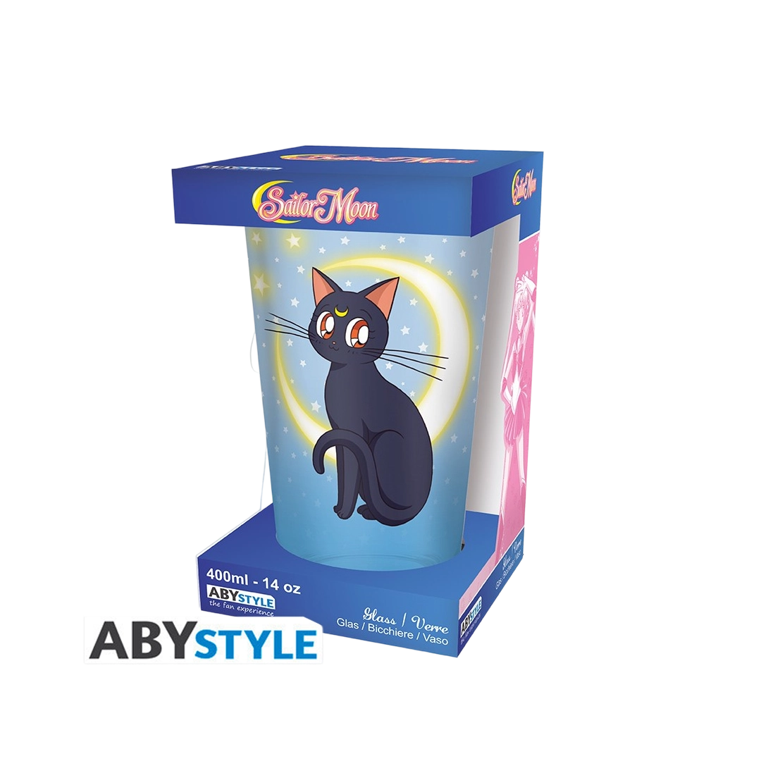 SAILOR MOON - Large Glass - 400ml - Luna & Artemis