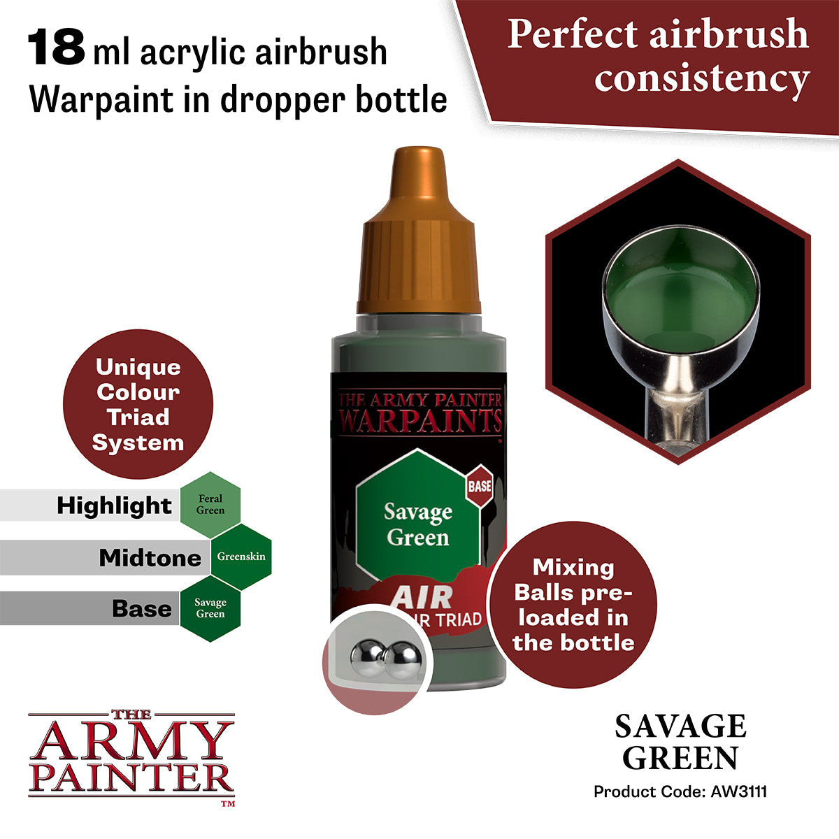 The Army Painter - Savage Green - Warpaints Air