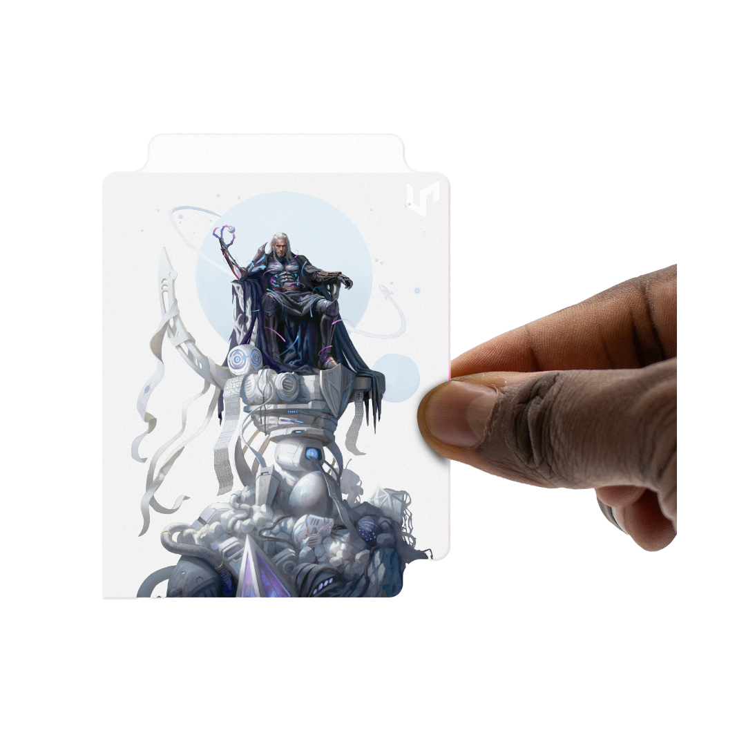 Ultra Pro - Edge of Eternities - Tezzeret, Cruel Captain - 100ct Deck Protector Sleeves in Clear Box for Magic: The Gathering