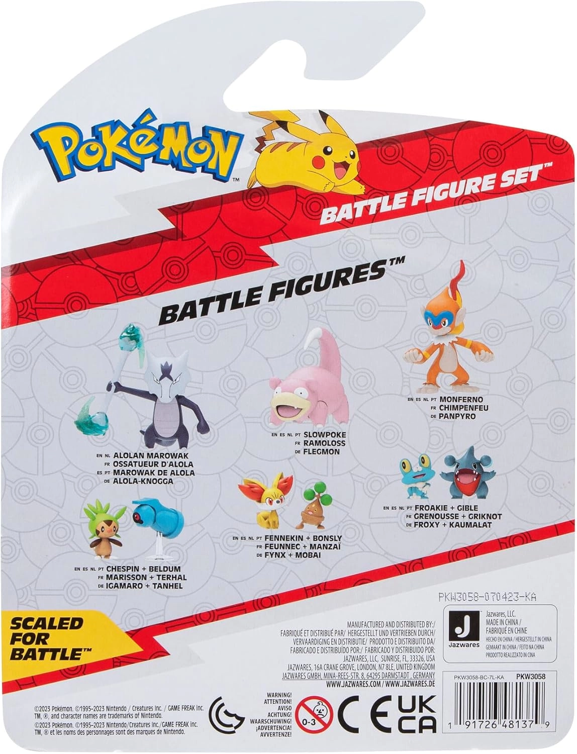 Jazwares: Pokémon Battle Figure Set - Pawniard, Squirtle & Monferno