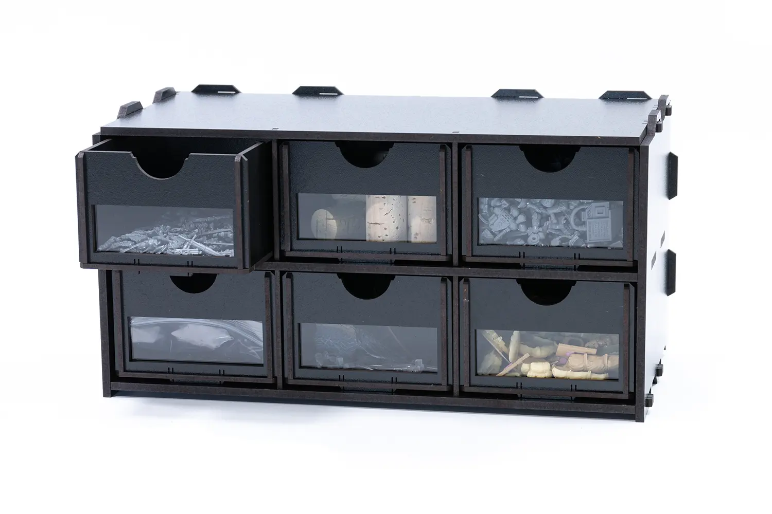 Kraken Wargames | Schrank mit 6 Schubladen | Black Rack