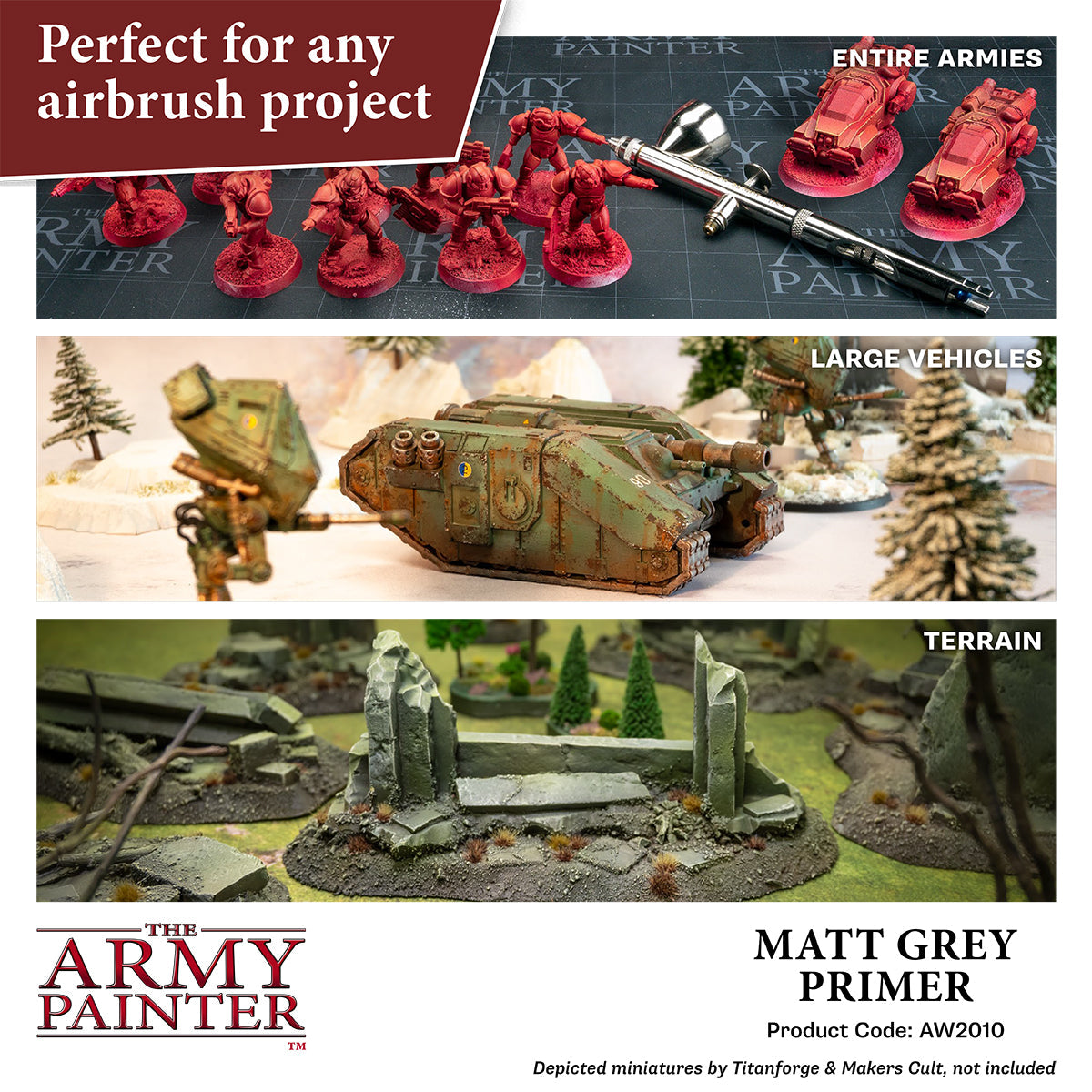 The Army Painter - Matt Grey Primer 100ml - Warpaints Air