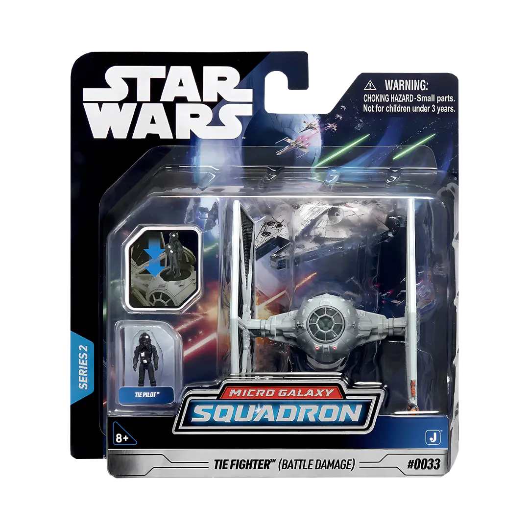 Jazwares: Star Wars - TIE Fighter Schwarz - Raumschiff 8cm (inklusive 1er Spielfigur)
