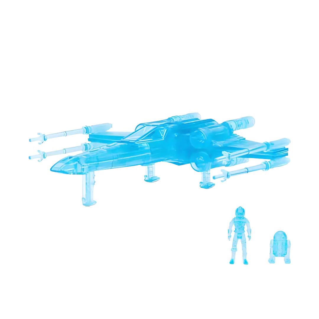 Jazwares: Star Wars - Luke Skywalker's X-Wing (Hologramm) - Raumschiff 12cm (inklusive 2 Spielfiguren)