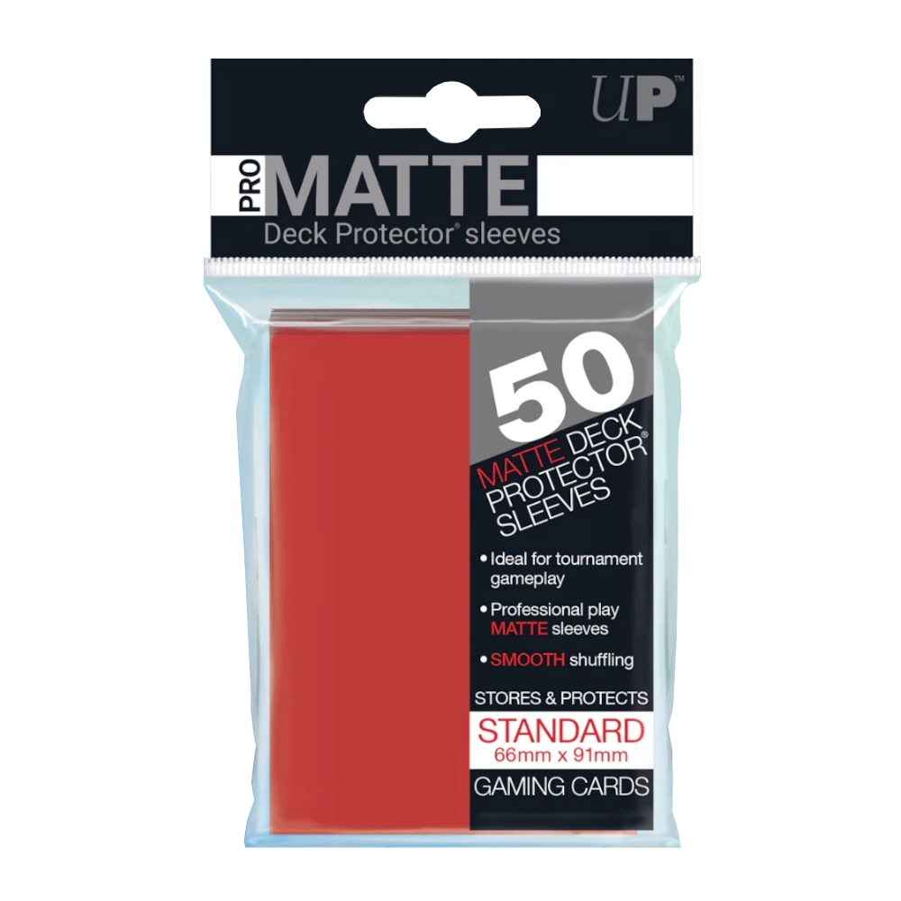 Ultra Pro - Standard Deck Protector Sleeves - Red / PRO-Matte (50ct)