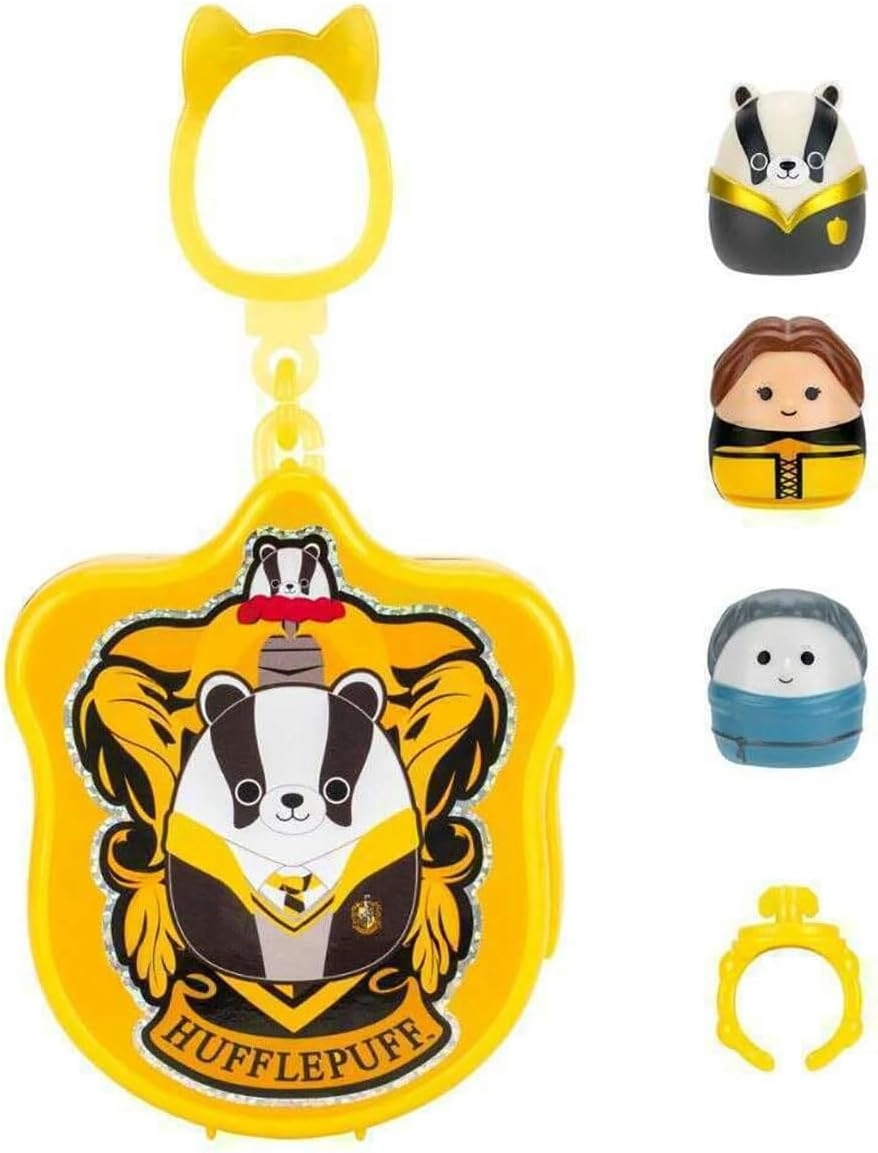 Jazwares | Squish-a-Longs Mystery Harry Potter Schlüsselanhänger-Clips | 12er Pack Thekendisplay
