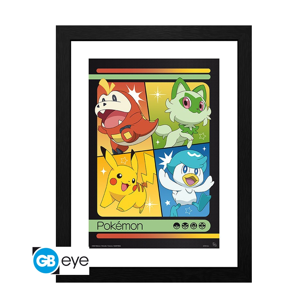 POKÉMON Gerahmtes Bild – Scarlet & Violet Starter (30x40 cm)