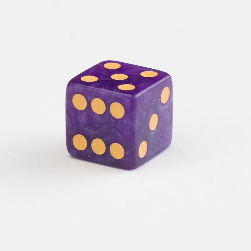 Q Workshop | Shimmering Purple & Gold | Full Pack Of D6s