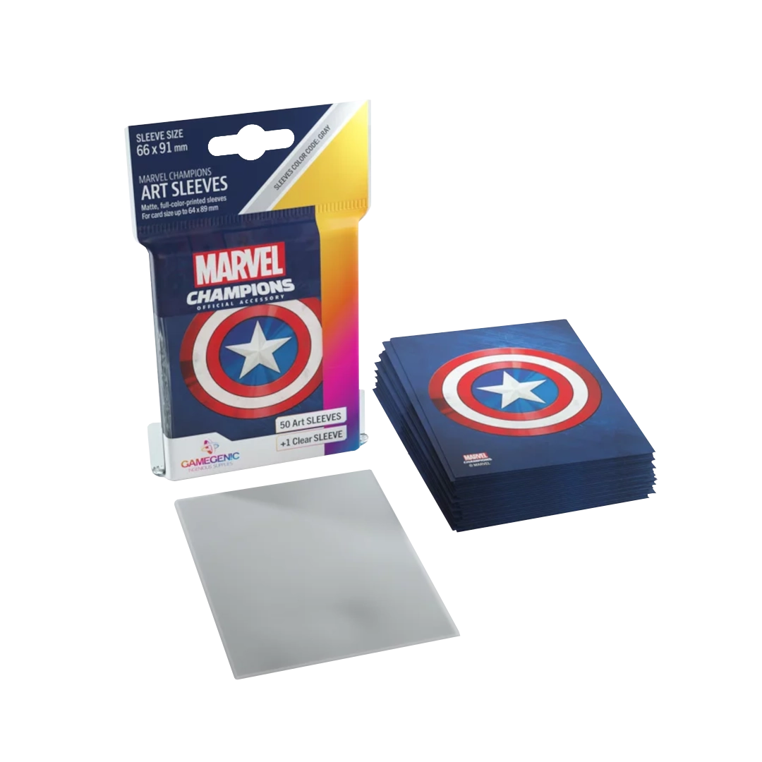 Gamegenic | Marvel Champions Sleeves | Captain America (50+1)