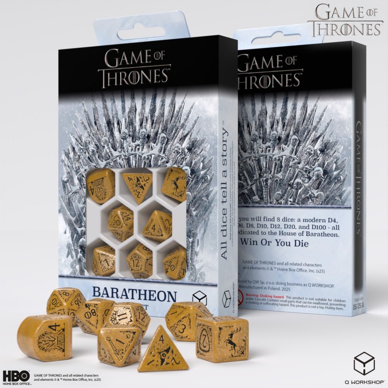 Q Workshop | Baratheon | Game Of Thrones Dice Set