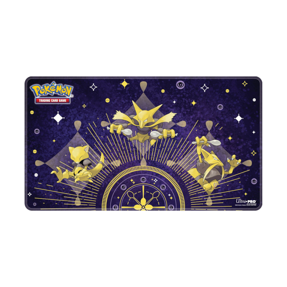 Ultra Pro: Abra Evolutions Stitched Playmat - ft. Abra, Kadabra, and Alakazam