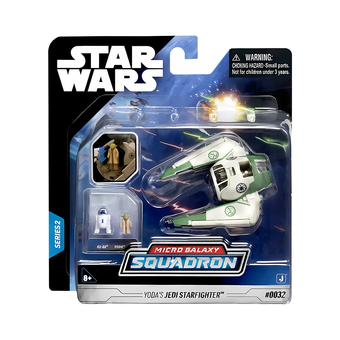Jazwares: Star Wars - Jedi Starfighter Yoda - Raumschiff 8cm (inklusive 2 Spielfiguren)