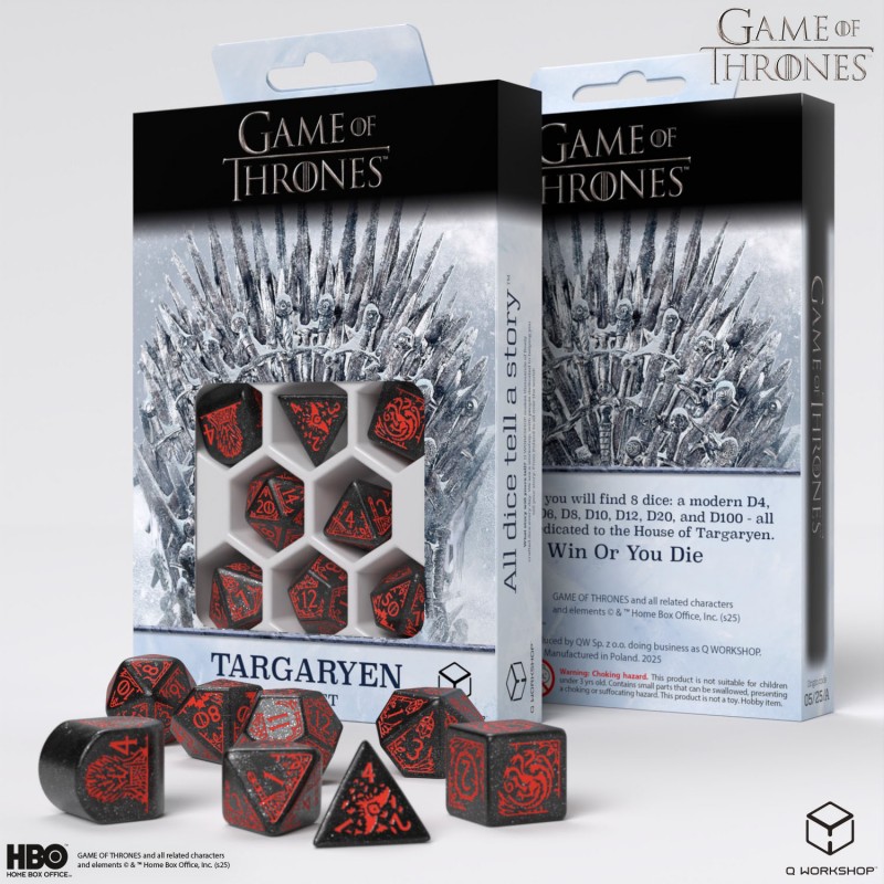Q Workshop | Targaryen | Game Of Thrones Dice Set