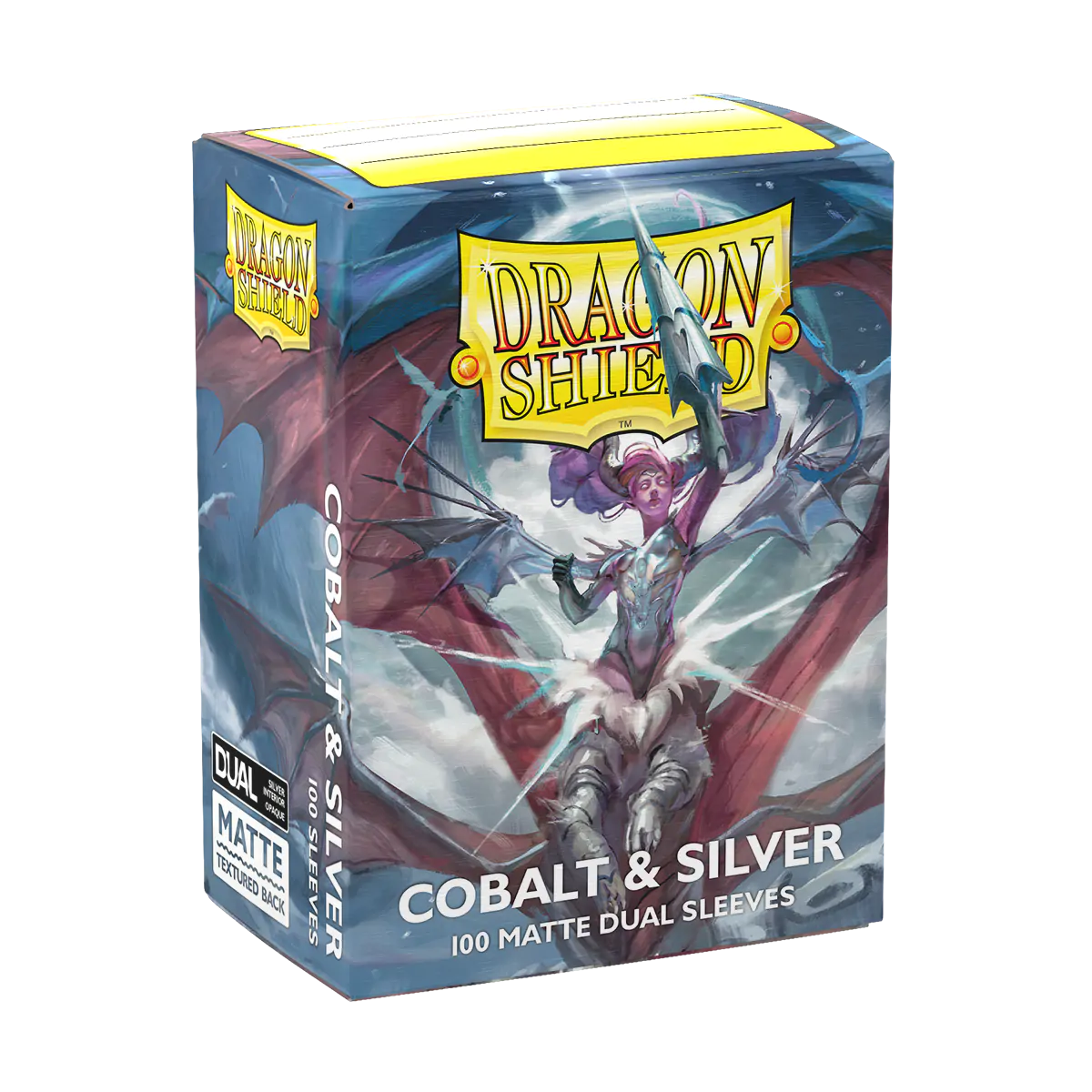 Dragon Shield: Cobalt/Silver - Dual Matte - Standard Size (100 Sleeves)