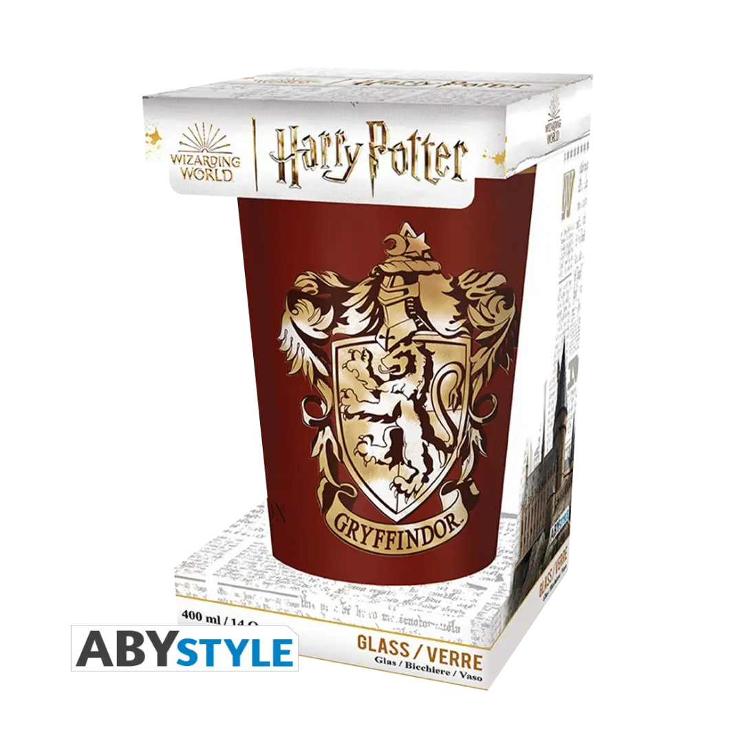 HARRY POTTER - Premium Large Glass - 400ml - Gryffindor