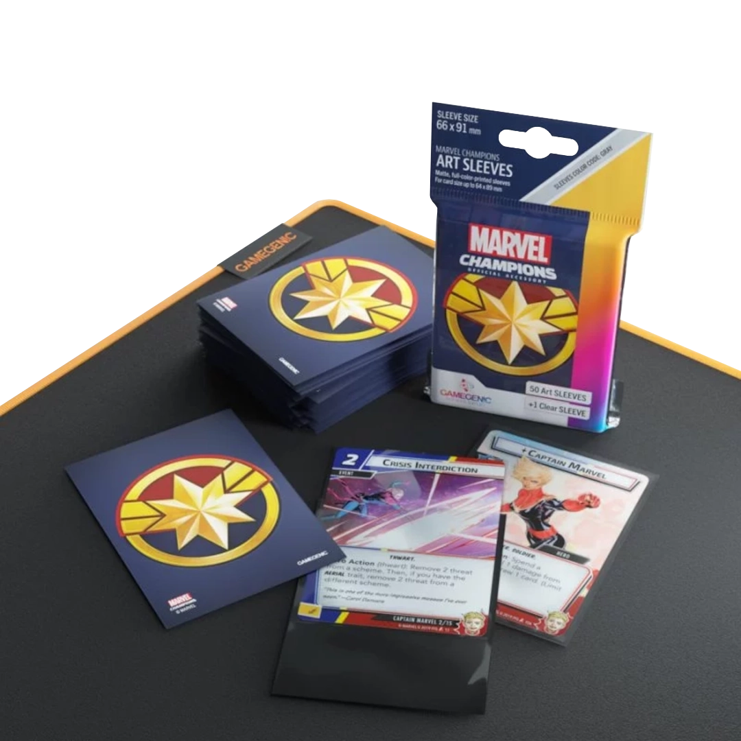 Gamegenic | Marvel Champions Sleeves | Captain Marvel (50+1)