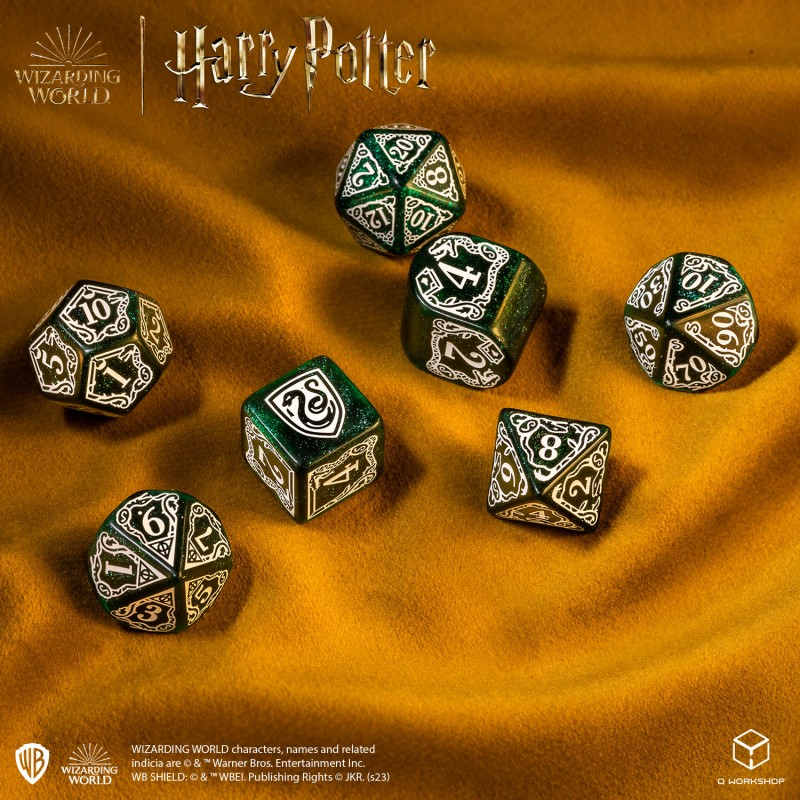 Q Workshop | Slytherin | Harry Potter Modern Dice Set