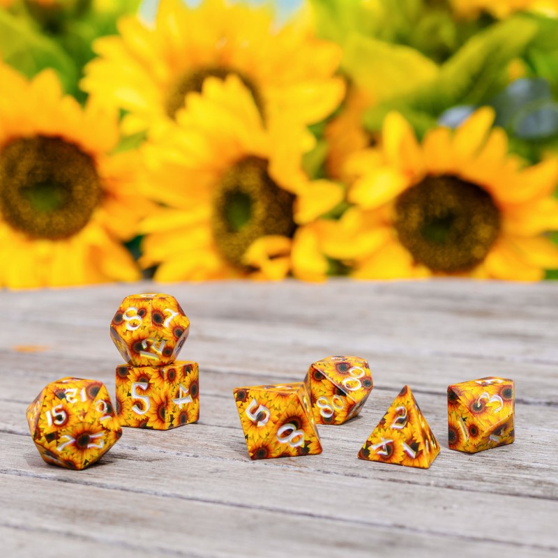 Q Workshop | Sunflower | Full Art Dice Set™