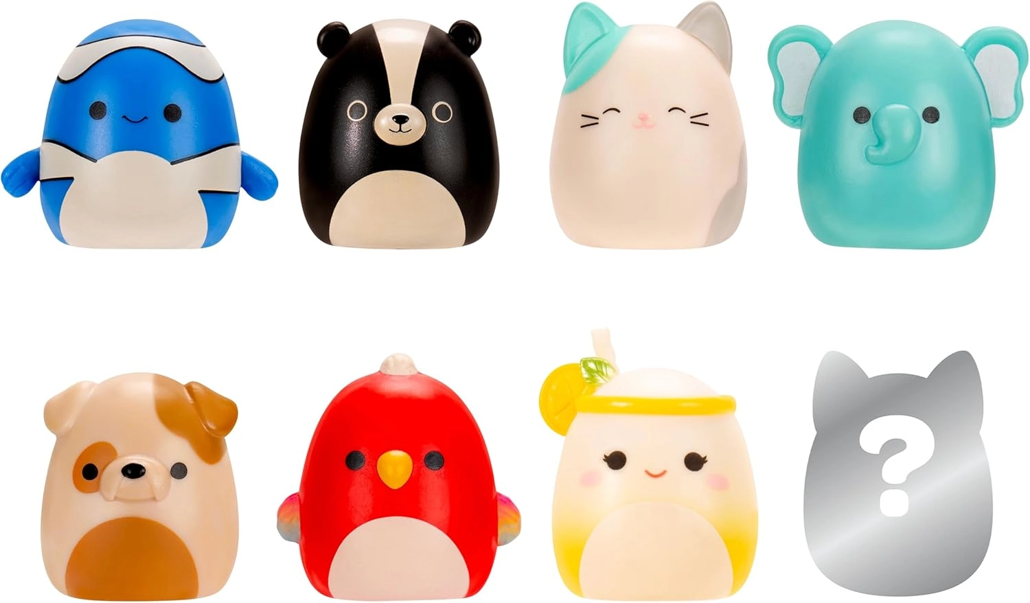 Jazwares | Squish-a-Longs Mini-Squish & Zubehör Wave 3 | Mini-Squish 8er-Pack Style 4