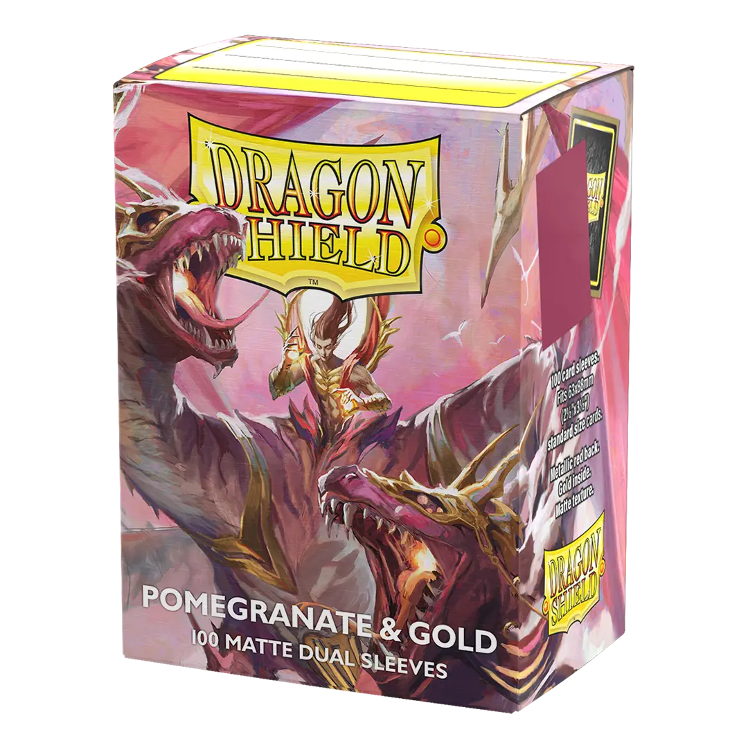 Dragon Shield: Pomegranate & Gold - Matte Dual Sleeves