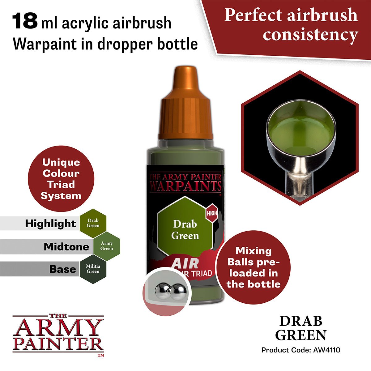 The Army Painter - Drab Green - Warpaints Air
